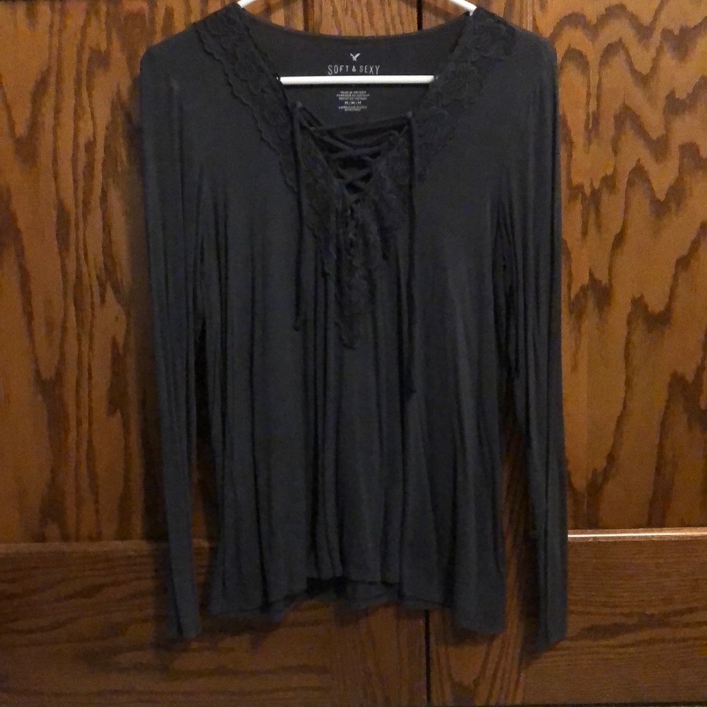 Grey long sleeve shirt